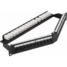 Nets Shop Nets DNE-F24P-BP09 24 Port Açılı Ftp Boş 1u Patch Panel Akıllı Kablo Düzenleyici