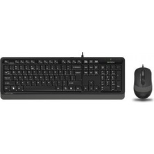 A4 Tech F1010 Multimedya Q USB Siyah Kablolu Klavye+Optik Mouse Set