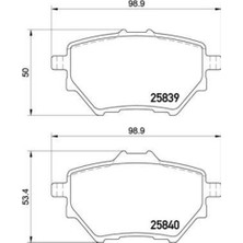 Mga 55695 Fren Balatası Arka 308 Iı 1.2VTI 1.2thp 1.6 Hdı 2.0 Hdı 2013 C4 Picasso Iı 2008 2019> 3008