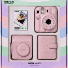 Instax Mini 13  Fotoğraf Makinesi 10'lu Film Kare Albüm ve Deri Kılıf Bundle Box