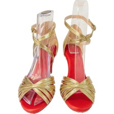 Bitangosu 7 Bantlı Yeni Model Salsa Baçata Latin Dansları 6 cm Kadeh Topuklu Dans ve Salon Ayakkabısı Rose (Eu