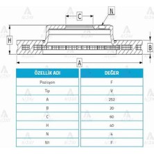 Maher 03775 Fren Diski Swift 0610 4x4 Splash 05>13 Ön Havalı 251 4 BD1413D