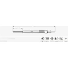 Mga 10124 Kızdırma Buji 4.4 V Doblo Fiorino Idea Linea Punto 1.3 D Multujet 09>0.35 mm 28MM 98MM Eur