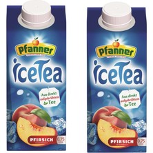 Pfanner Ice Tea Pfirsich Şeftali Soğuk Çay 750 ml X2