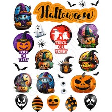 BeySüS Halloween Dekoratif Sticker Seti 2li 35 x 50 cm