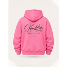 Macklin Unısex Kadın Erkek Oversize Owners Club Tasarım Baskılı Kapüşonlu Sweatshirt Hoodie