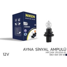Niken 0630010903 12V HPC24W Ayna Sinyal Ampulü PU20D 6 10LU 10013