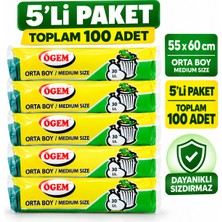 Barışkan Orta Boy Çöp Poşeti 20'li 5 Adet