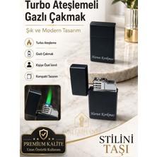 Kalemhane Pürmüz Ateşleme Siyah Kasa Kişiye Özel Çakmak