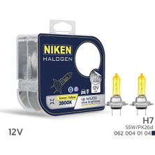 Niken 0620040104 12V H7 55W Sarı Işık Ampul PX26D 2800K 10013