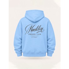 Macklin Unısex Kadın Erkek Oversize Owners Club Tasarım Baskılı Kapüşonlu Sweatshirt Hoodie
