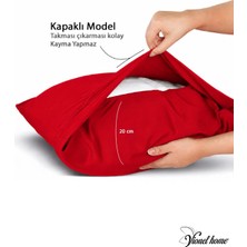 Vionel Home Pamuklu 2'li Yastık Kılıfı 50X70 cm – 10 Farklı Renk Seçeneği - Kırmızı