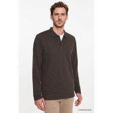 Altınyıldız Classics %100 Pamuk Standart Fit Normal Kesim Polo Yaka Sweatshirt