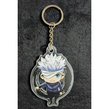 Owlbag Company Owl Bag Jujutsu Kaisen Satoru Gojo Anime Desenli Acrylic Anahtarlık Çanta Süsü