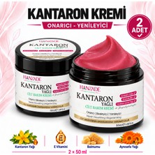 Hanzade Bitkisel Kantaron Yağlı Krem 50 ml x 2 Adet – Nemlendirici Yüz, El ve Vücut Bakım Kremi, E Vitaminli