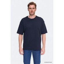 Altınyıldız Classics %100 Pamuk Oversize Fit Rahat Kesim Bisiklet Yaka Basic Tişört