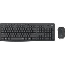 Logitech Logıtech MK295 920-009804 Multimedya Q USB Siyah Kablosuz Klavye+Optik Mouse Set