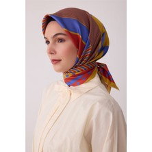 Belli Geometrik Desen Tivil  Ipek Eşarp-37