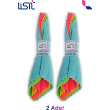 Lisil 4'lü Mikrofiber Dürüm Bez | 2 Adet | 30X30 | Tüm Yüzeyler Için