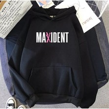 BarsDepo Maxıdent Baskılı Hoodie Sweatshirt %100 Pamuk | Supriz Hediyeli DVDG1120545Y