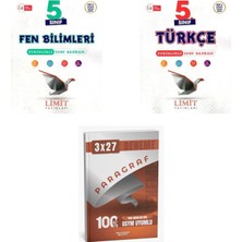 Anla Kazan Yayınları 2027 Limit 5. Sınıf Etkinlikli Fen Bilimleri + Türkçe Soru + Anla Kazan Paragraf Deneme 3'lü Set