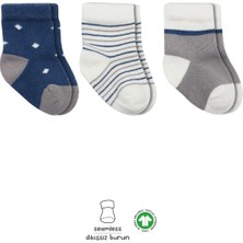 Bistyle 3'lü Penye Erkek Soket Çorap 10111 Indigo