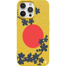 Casen iPhone 16 Pro Max Sarı Lansman Renkli Silikon Japon Güneşi Tasarımlı Premium Kılıf