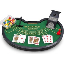 Newdaki Mini Masa Üstü Casino Blackjack Oyun Seti (26X17 Cm)