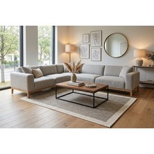 Dekoset Home Sisal Halı- Gri-Krem Hol Koridor Halısı- Kaymaz Taban- Yıkanabilir Kilim Halı Yolluk