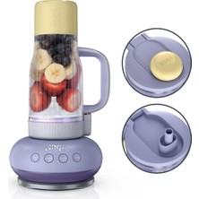 Ninja Blendboss Taşınabilir Kaplı Blender, Çıkarılabilir Seyahat Kaplı Blender, 3 Ön Ayarlı Otomatik Mod, Lavanta Limonatası DB351EUPR