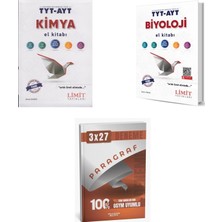 Anla Kazan Yayınları 2027 Limit Tyt Ayt Kimya + Biyoloji El Kitabı + Anla Kazan Paragraf Deneme 3'lü Set