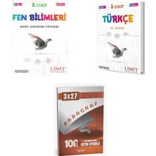Anla Kazan Yayınları 2027 Limit 8. Sınıf Fen Bilimleri Föyleri Konu + Türkçe El Kitabı + Anla Kazan Paragraf Deneme 3'lü Set
