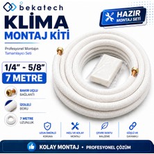 Universal 1/4-5/8 7 Metre Klima Montaj Kiti Seti Bakır Uçlu