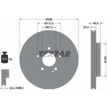 Textar 92105905 Fren Diski Ön Mercedes W210 203 Bm 95 04 2034210312