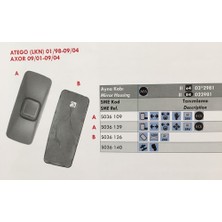 Servet S036126 Dış Dikiz Ayna Camı Plastikli Büyük Atego Lkn 98 04 Axor 01 04 R2000 (24V)