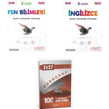 Anla Kazan Yayınları 2027 Limit 8. Sınıf Föyleri Fen Bilimleri + Ingilizce Konu + Anla Kazan Paragraf Deneme 3'lü Set