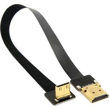 Mucize HDMI To HDMI 90 Derece Açıkhis Fpc Yassı Esnek / Ribbon Kablo