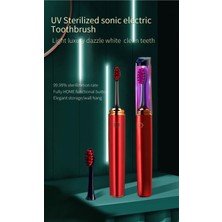 Mucize HT10 Taşınabilir Seyahat Tipi Uvc Sonic Diş Fırçası (Kırmızı)