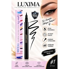 Luxima Siyah Eyeliner Likit Kalem Eyeliner Suya Dayanıklı Yoğun Pigmentli