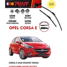 Phaff Opel Corsa E Ön Cam Silgeç Seti 2015-2019 Arası Araca Özel (Aparatsız Direk Montaj)