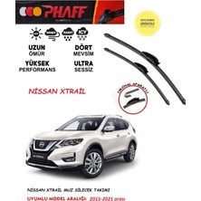 Phaff Nissan X-Trail Ön Muz Muz Silecek Seti 2015-2021 Arası Araca Özel (Aparatsız Direk Montaj)