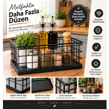 Suntel Büyük Boy Metal Tel Düzenleyici Sepet Seti – Çok Amaçlı Dolap, Mutfak ve Banyo Organizer