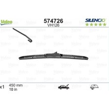 Valeo 574726 Silecek Supurgesı Sağ Valeo Silencio Hibrit VM126 X1 450 mm Insignia A 09>17 Cruze J299