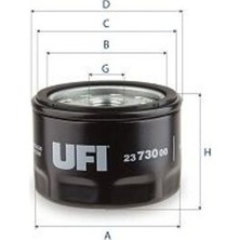 Ufi Ufı 23.730.00 Yağ Filtresi Focus Iv 1.0 Ecoboots 125 92 Kw 07>-19 H6BG-6714-BA/2207