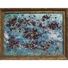 Tokyo Sanat Gül Yağmuru ve Inciler Dekoratif Tablo