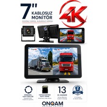 7'' Inç 4K Monitörlü Kamyon Tır Servis Araçları Için Kameralı Su Geçirmez Set