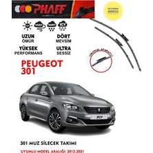 Phaff Peugeot 301 2015 Model Muz Silecek 12 15 16 Motor Arası Araca Özel (Aparatsız Direk Montaj)