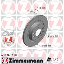 Zimmermann 430.1497.20 Arka Fren Aynası Vectra C 02 Signum 03 Saab 9.3 02 Croma 05 278X12X5DL Dolu 9