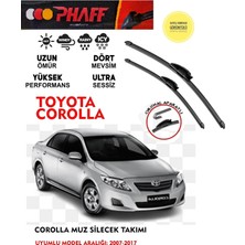 Phaff Toyota Corolla Sileceği Takımı 14 16 Motor Araca Özel (Aparatsız Direk Montaj) (2007 - 2017) Arası