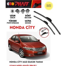 Phaff Honda City Silecek Takımı 14 Motor Araca Özel Aparat 2006 - 2011 Arası
